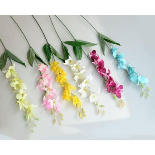 10Pcs Fake Flowers Orchid Branch Wedding Decoration Bouquet Home Living Room Display Flower Arrangements Photography Props