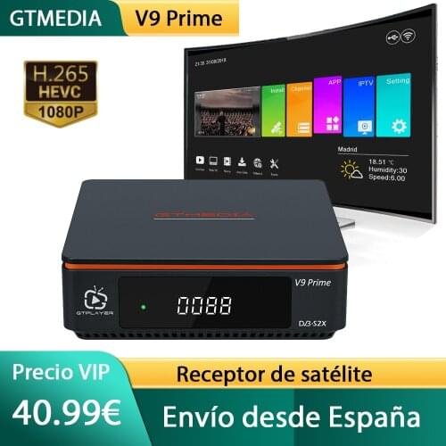 2021 GTMEDIA V9 Prime Satellite Decoder.DVB-S2X digital TV Tuner,Biss Auto Roll/AVS+VC /ACM CCam,M3U,CA Card Satellite Receiver