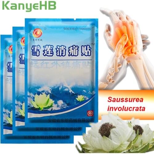 24pcs/3bags Arthritis Pain Patch Neck Muscle Sprain Medical Plaster Painkiller Saussurea Involucrata Health Care Stickers A043
