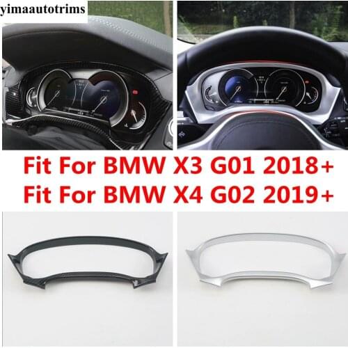 Accessories For BMW X3 G01 2018 - 2021 X4 G02 2019 - 2021 Dashboard Instrument Panel Frame Cover Trim ABS Carbon Fiber Interior