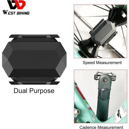 WEST BIKING Cycling Cadence Bike Accessories Sensor Speedometer Bluetooth AN+Speed Cadence Dual Sensor Wireless Bicycle Computer