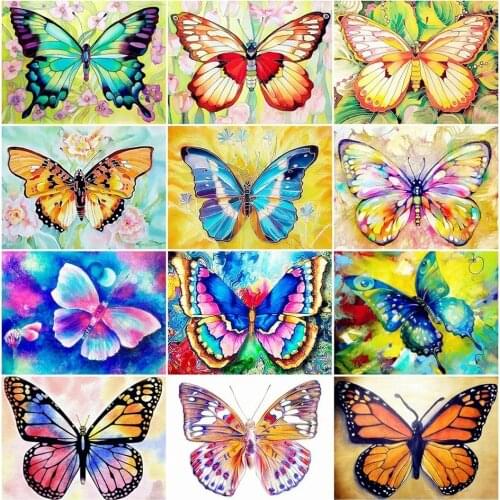 Flying Butterfly Diamond Embroidery Cross Stitch Kits Full Square/round Diamond Painting Animal Handicraft Decoration for Home