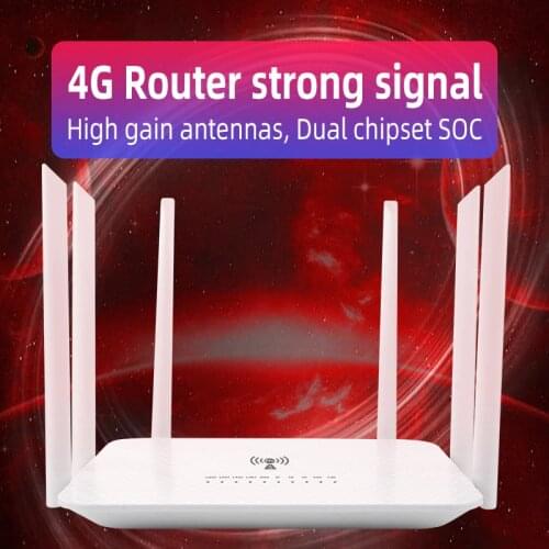 3G 4G Router Unlocked LTE CPE Wireless 1200Mbps With SIM Card Slot External Antenna LAN Port Hotspot 32 Wifi users For IP Camera