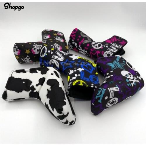 [5 Colors] Skull Golf Putter HeadCovers Outdoor Waterproof Ultra Light Golf Covers Sport Golf Accessories