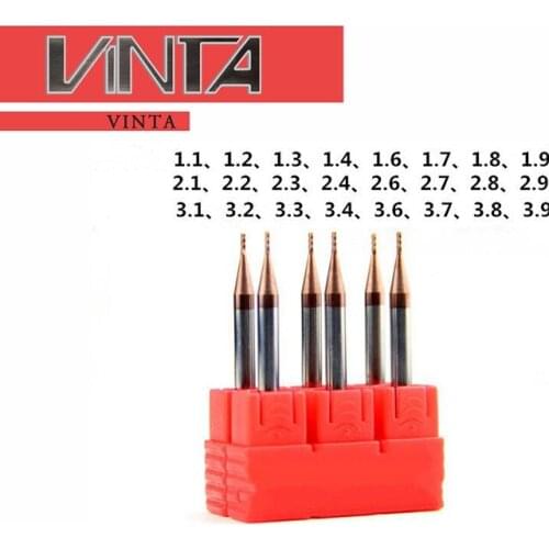 CNC carbide face mills HRC55 R1.1- R3.9 4 flutes hard tungsten steel face milling cutter