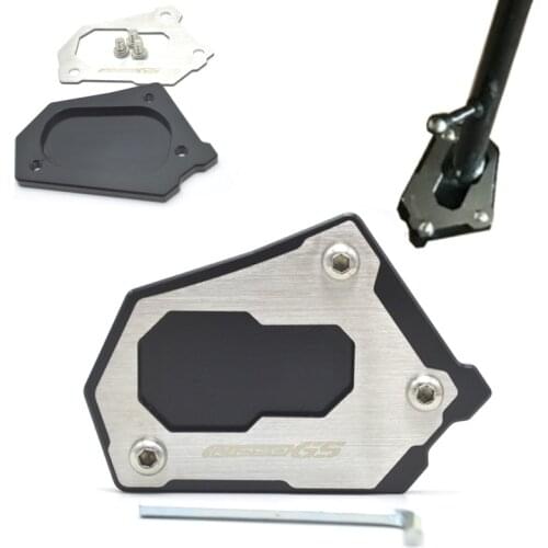 For BMW R1250GS Adventure R 1200 GS LC R1200GS Adv CNC Kickstand Side Stand Vergroter Plaat Extension Pad LOGO R1200GS ,R1250GS