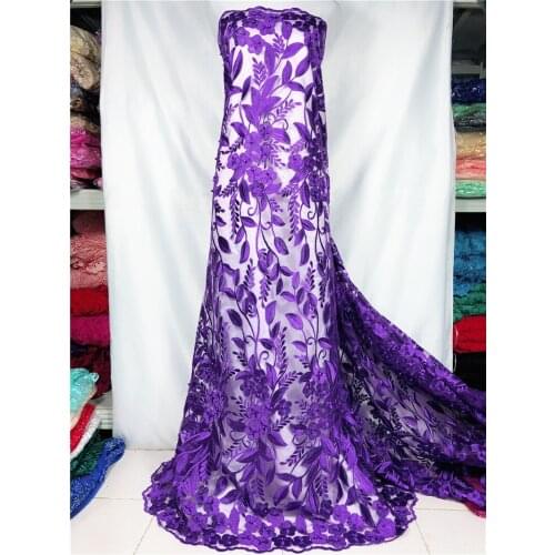 French Lace Fabric High Class African Laces Fabric With beads Embroidery For Sewing Beauty Women Dress JRB-65125