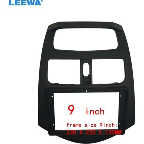 LEEWA Car Audio 9 Inch Big Screen Fascia Frame Adapter For Chevrolet Sparkbeat 2Din Dash DVD Player Fitting Panel Frame Kit