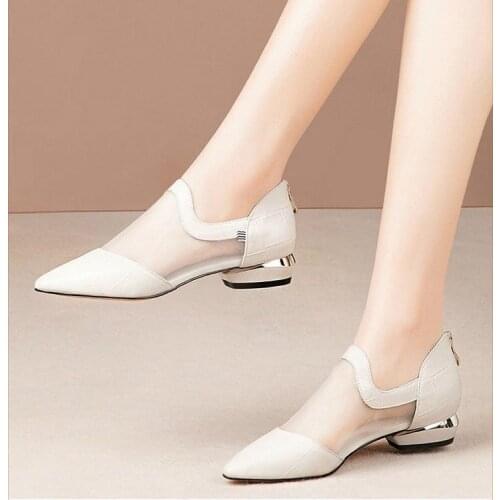 Hot Gladiator Sandals Mesh Sandal Women Shoes Low Heels High Top Sandalias Mujer Woman Dress Shoes Zapatos Mujer Plus Size 41