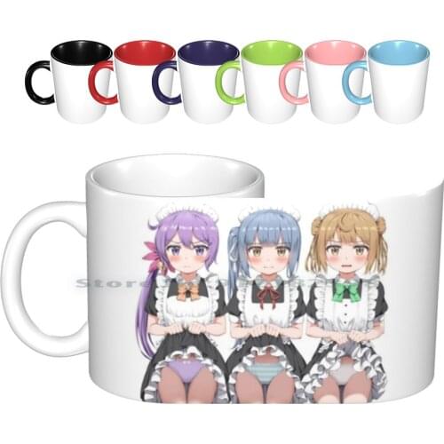 Cute Loli Maids Ceramic Mugs Coffee Cups Milk Tea Mug Cute Loli Maid Maids Lolicon Anime Creative Trending Vintage Gift Bottle