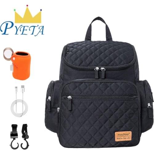MOCHOO Fashion Mummy Maternity Nappy Backpack Bag Large Capacity Mom Baby Multifunction Outdoor Travel Diaper Bags For Baby Care