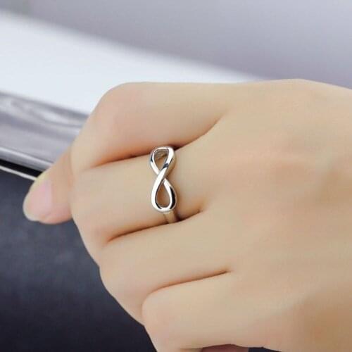 Fashion Infinity Ring Endless Love Symbol Wedding Rings Jewelry Gifts For Women FS99