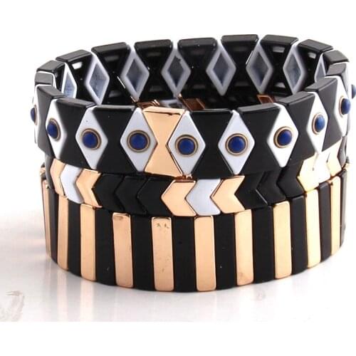 Fashion Jewelry Beautiful Bracelet Set Multicolor Enamel Hematite Colorful Bracelets