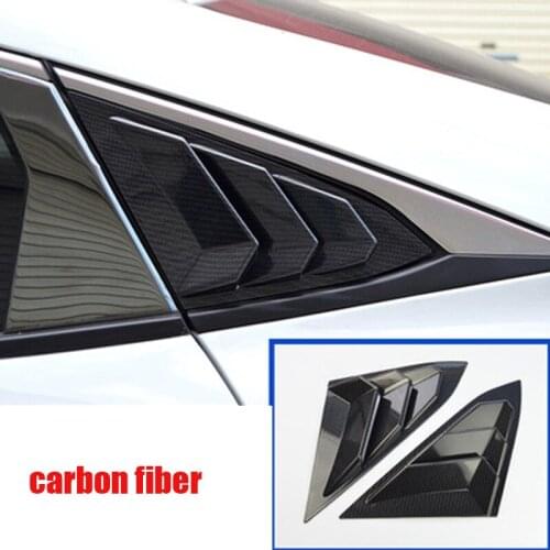 Car sticker for Honda Civic 2016 2017 2018 2019 2020 Rear window vent outlet decoration Triangle cover Exterior accessories