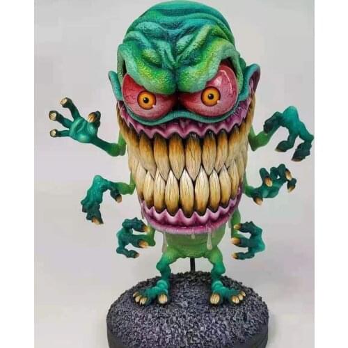 Halloween Variation Monster with Car Resin Personalized Garden Statue Cute Furnishings Ornament Home Decor Sculptures