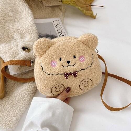 Bear Plush Backpacks Children Baby Animal Kawaii Bag Cute Backpack Toddler Side Bags Girls Bolsa Infantil Birthday Gift BK50MR