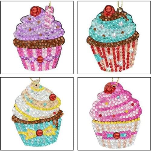 DIY Full Drill Special Shaped Diamond Painting Keychains Women Bag Pendant Jewelry Key Ring Diamond Embroidery Cross Stitch