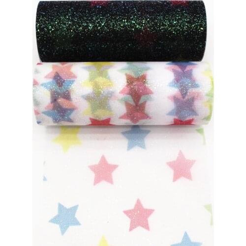 15cm five-pointed star mesh ribbon 10 yards/roll headpiece hair bow pengpeng skirt festival wedding decoration