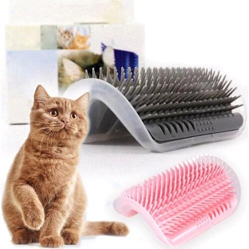 Catnip Angle Brush Comb Cat Scratch Board Scratcher Scratching Cat Grooming Supply Face Tickling Massage Cat Grooming Accessary