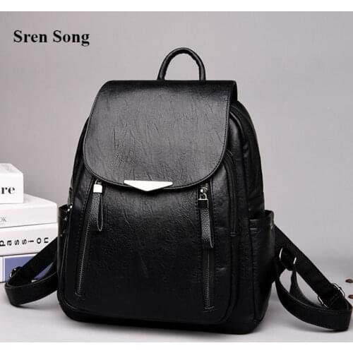 Luxury Designer Women Travel Backpack High Quality Soft PU Leather Women Backpack Fashion School Backpack Women Backpack