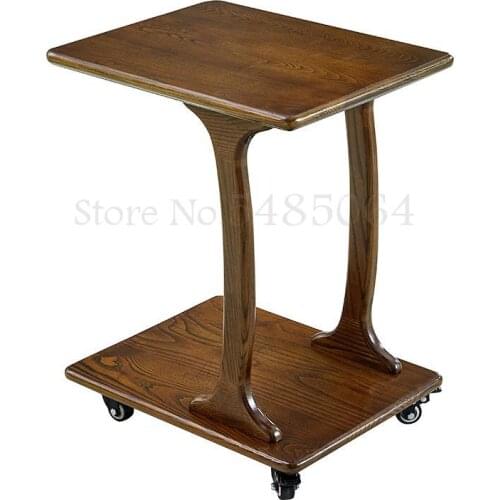 All Solid Wood Removable Sofa Side Table Modern Minimalist Sitting Corner Nordic Bedside Table With Small Coffee Table On