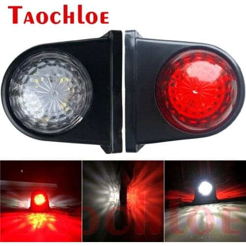 2Pcs 12V 24V LED Parking Marker Lights For Truck Trailer Tractor Red White Position Light Rear Side Indicator Lamps