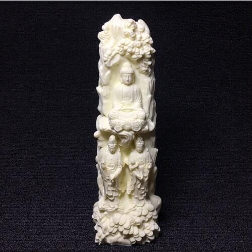 Three-dimensional Western Three Holy Buddha Sculpture Statue Tathagata Guanyin Buddha High-end home living room lucky statue