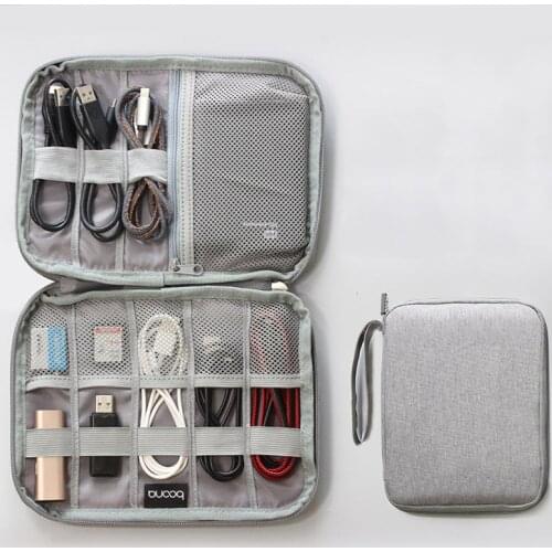 TUUTH Oxford Single-layer Cable Storage Bag Digital Storage Pouch Travel Electronics Organizer For iphone,Earphone,USB Charger