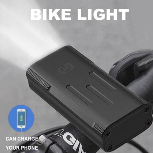 Bicycle LED Light 5200mAh Bike Headlight as Power Bank Type-C Rechargeable Flashlight For Bicycle Waterproof Cycling Accessories