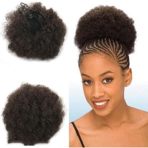 WEILAI Wigs for Black Women African Hair Accessories Hair Extension Fluffy Hair Bag Rubber Band To Bind Hair Synthetic Buns