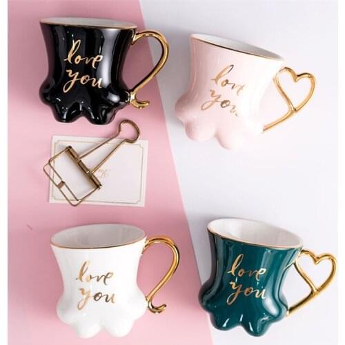 NEWYEARNEW 1piece Ceramic Water Tea Cup Coffee Love Drinkware Tableware Valentine Wedding Gift