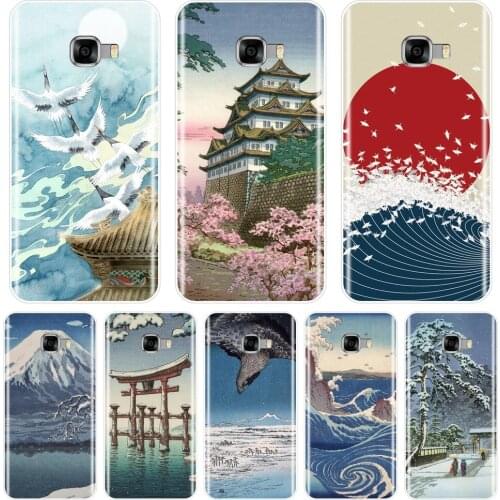 Japanese Art Japan Wave Cases For Samsung Galaxy C5 C7 C8 Case Silicone Back Cover For Samsung Galaxy C9 C7 C5 Pro Phone Case