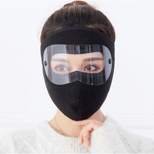 Full Face Protection Headgear Dust-Proof Anti-Fog Winter Warm Short Full Face Protection Masks Windproof Goggles