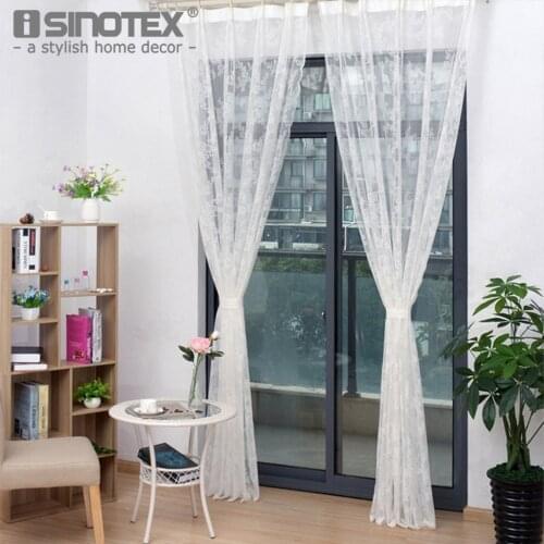 1PCS Crocheted Lace Curtain Luxury Embroidered Window Valance Sheer Kitchen Cafe Tulle Curtains for Living Room Home Decor