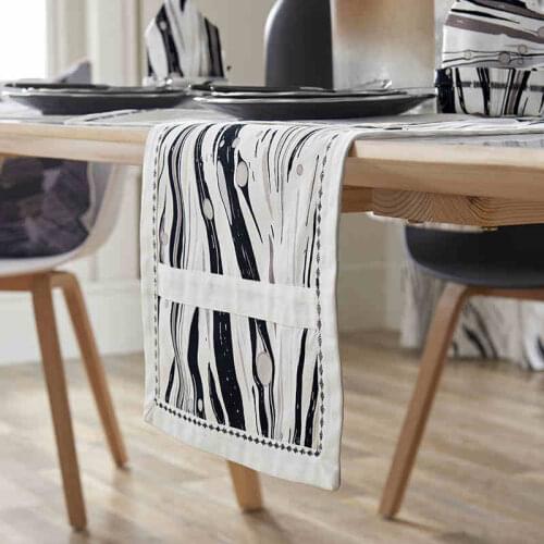 100% Cotton Table Flag Table Runner Original Design Abstract Pattern Printed Table Runners Tablecloth