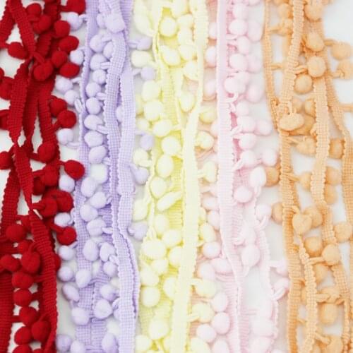 20 yards/lot) 10mm Cotton Ball Lace Garment Trim DIY Sewing Handmade Craft Materials