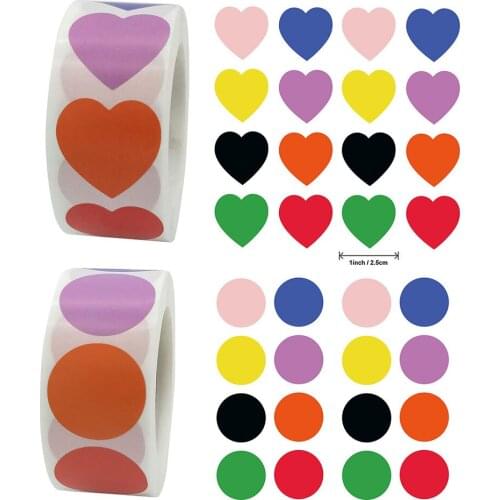 500pcs 2.5CM Color Round Stickers Decoration Envelope Gift Box/bag Sealing Stickers Label DIY Diary Scrapbooking
