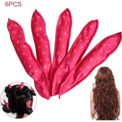 6 Pcs/Set Foam Hair Curlers Dots No Heat Sleeping Flexible Sponge Curls Roller Practical Sleep Hair Styling Roller