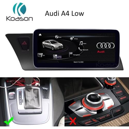 Android 10.0 Qualcomm 10.25 inch Screen upgrade Car GPS Navigation for A4 A5 S4 RS4 Low level Vehicle Multimedia Player