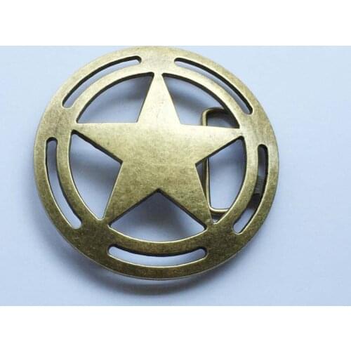 Bronze Star belt buckle suitable for 4cm wideth belt with continous stock