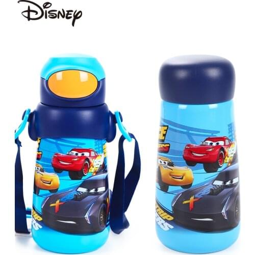 Disney childrens vacuum cup with sippy cup baby straight drink cup boys and girls cartoon water bottle children drink cup