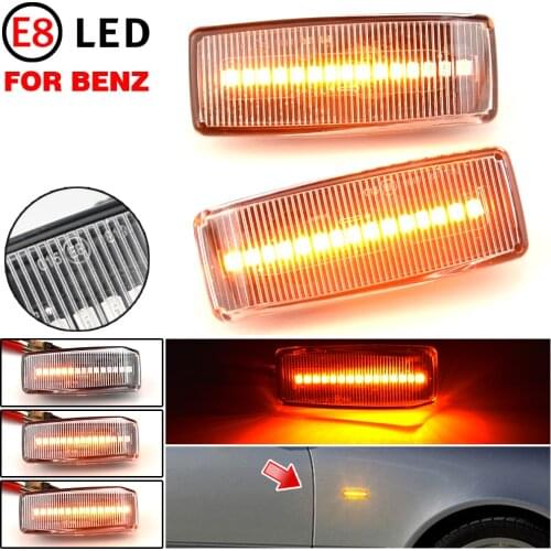 For Mercedes Benz C E S SL CLASS W201 190 W202 W124 W140 R129 Dynamic Blinker Indicator LED Turn Signal Side Marker Light