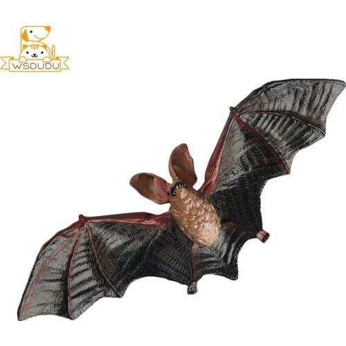 Simulation Bat Action Figures Fly Animal Toys Mini Decor Cartoon Lifelike Dolls Cognition Anime Figurines For Children Cool Gift