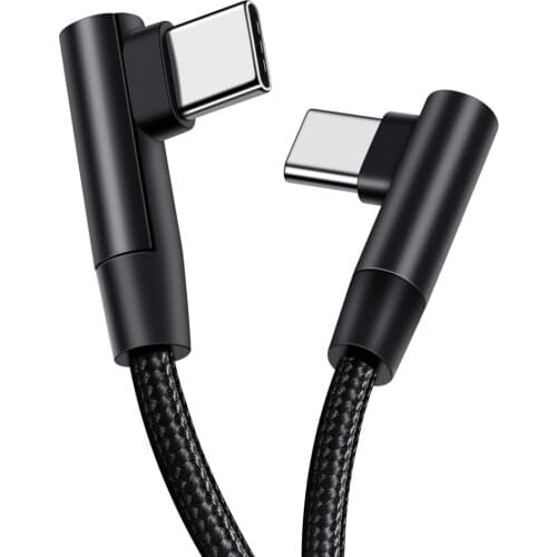 0.25m/0.5m/1m/2m 90 Degrees USB Type C to USB C Cable For Samsung Huawei Xiaomi Redmi Macbook Quick Charger Cord PD Type-c Cable