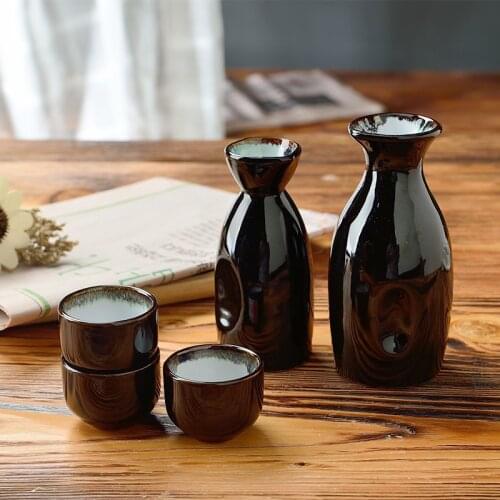 Ceramic 50ml 150ml 250ml White Cloud Texture Korean Style Sake Cup Qing Jug Wine Set Sushi Grill Drinkware Wine Spirits
