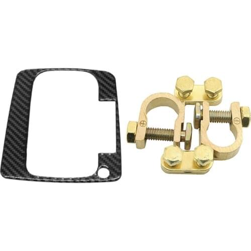 1 Pair Car Battery Terminal Clamp Connection Trim with Gear Shift Panel Cover Interior Trim for Subaru forester 13-18