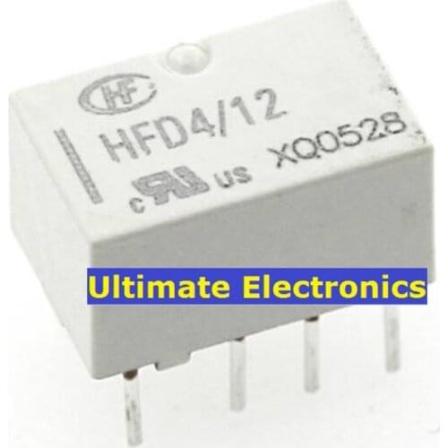 5pcs HFD4/12 HFD4-12VDC Single-Stable Two-Stage Conversion 8-Pin 0.5A Relays Components