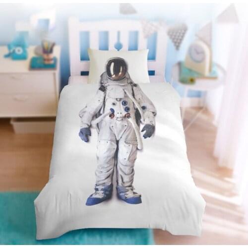 Astronaut Cute Bedding 3D Printing Girl Boy Duvet Cover 2/3 Bedding Astronaut Cartoon Duvet Cover Bedding Gold Bedding Set Home