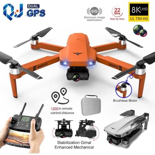LSRC KF102 GPS Drone 8K HD Camera 2-Axis Gimbal Professional Anti-Shake Aerial Photography Brushless Foldable Quadcopter 1.2km