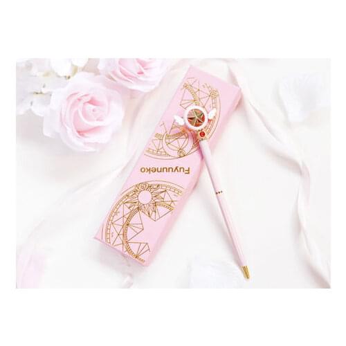 Limit Anime Card Captor Sakura Star Wing Pink Ballpoint Magic Stick Wand Pen Japanese Xmas Gifts New
